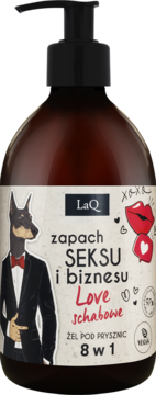 LAQ Love Schabowe ,żel pod prysznic, 8w1, zapach Seksu i Biznesu,przód
