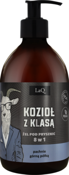 LAQ Kozioł z Klasą ,żel pod prysznic, 8w1, Pachnie Górną Półką,przód