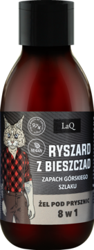 LAQ Ryszard z Bieszczad ,żel pod prysznic, 8w1, zapach Górskiego Szlaku,przód