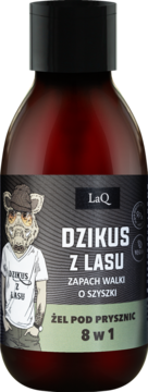 LAQ Dzikus z Lasu ,żel pod prysznic, 8w1, zapach Walki o Szyszki,przód