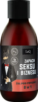 LAQ Zapach Seksu i Biznesu ,żel pod prysznic, 8w1;,przód