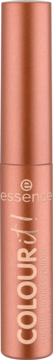Eyeliner Essence COLOUR it! 01 Burnished Bronze, metaliczna butelka w kolorze różowego złota, widok z przodu.