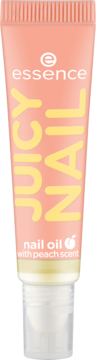 Olejek do paznokci essence JUICY NAIL w brzoskwiniowej tubce z roll-onem, z zapachem brzoskwini, widok z przodu.