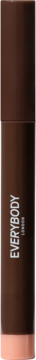 Pionowa kredka Shimmer Pen Everybody London, brązowa, z różowym spodem i białym tekstem.
