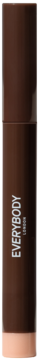 Brązowy Everybody London Shimmer Pen, cień w kredce, pionowy widok. Biały napis, jasne dno opakowania.