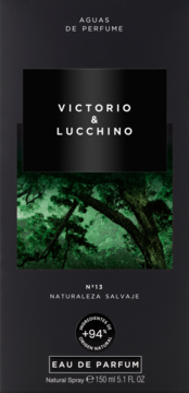 Victorio & Lucchino Nº13 Naturaleza Salvaje EDP 150ml w czarnym pudełku z grafiką ciemnych drzew, widok z przodu.