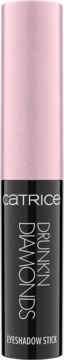 Catrice Drunk'n Diamonds Eyeshadow Stick w odcieniu Lavender Jelly Haze, lawendowo-czarny sztyft z logo, widok z przodu.