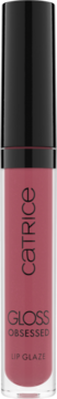 Catrice Gloss Obsessed Lip Glaze 040 Pout Of Office, tubka z błyszczykiem w ciepłym odcieniu ciemnego różu, widok z przodu.