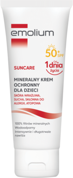 EMOLIUM Suncare ,krem przeciwsłoneczny dla dzieci, od 1. dnia życia, SPF 50+,przód