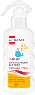 EMOLIUM Suncare ,spray przeciwsłoneczny dla dzieci, SPF 50+,przód