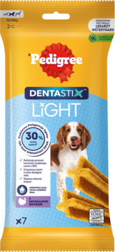 PEDIGREE DentaStix Light,karma uzupełniająca dla psów powyżej 4 miesiąca, 10-25kg, z indykiem,przód
