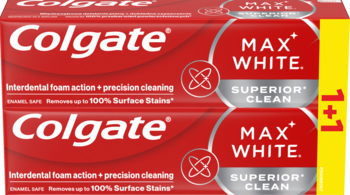 COLGATE Max White Superior Clean,pasta do zębów,przód