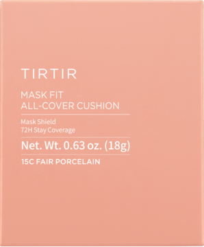 TIRTIR Mask Fit All Cover Cushion,podkład do twarzy, kryjący, nr 15C Fair Porcelain,przód