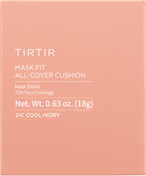 TIRTIR Mask Fit All Cover Cushion,podkład do twarzy, kryjący, nr 21C Cool Ivory,przód