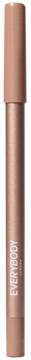 Kredka do oczu Satin Kajal Cinnamon Brown w metalicznej, różowo-złotej oprawce, widok z przodu.