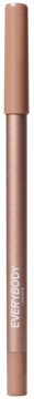 Kredka do oczu Satin Kajal Cinnamon Brown w metalicznej, różowo-złotej oprawce, widok z przodu.