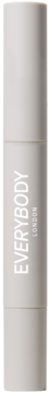 EVERYBODY LONDON Brow Pomade, średnio-jasny. Szare, cylindryczne opakowanie z pionowym białym napisem, widok z przodu.