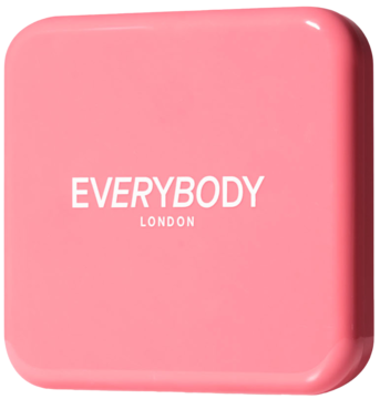 Róż EVERYBODY LONDON Berry Rose w różowym, kwadratowym, satynowym opakowaniu z białym napisem, widok z przodu.