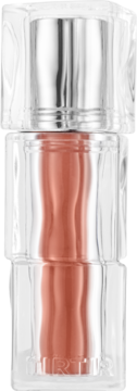 Mini tint do ust TIRTIR w odcieniu Fig Peach. Pionowy widok na przezroczyste opakowanie z logo TIRTIR.