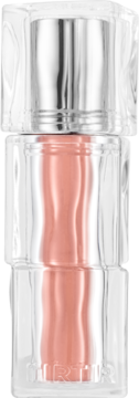 Pionowe ujęcie mini tintu TIRTIR Waterism Glow w kolorze Salmon Syrup, w przezroczystej butelce ze srebrną nakrętką.