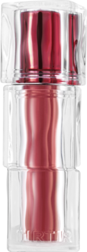 Mini tint TIRTIR Waterism Glow Tint Fig Me. Przezroczysta butelka z bordowym płynem i logo marki, widok z przodu.