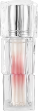 Mini tint TIRTIR Waterism Glow Tint Lovably w przezroczystej butelce ze srebrnym korkiem i gradientowym różowym płynem.