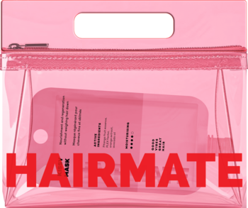 HAIRMATE ,zestaw, maska do włosów 50 ml + kosmetyczka,przód