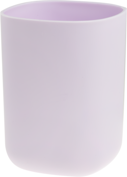 Kubek MODERN Ewa Schmitt, jasnofioletowy, cylindryczny, matowy, stojący pionowo, widok z przodu.