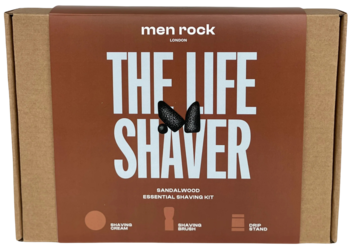 MEN ROCK The Life Shaver ,zestaw kosmetyków dla mężczyzn, Sandalwood,przód
