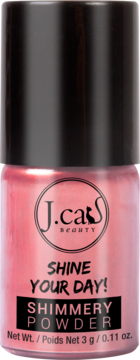 J.CAT BEAUTY Shine Your Day! ,sypki pigment, rozświetlający, nr 114 Cerise,przód