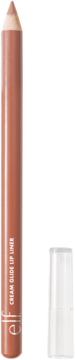 Kremowa konturówka e.l.f. Cream Glide Pinky Swear, różowo-beżowa, z ostrą końcówką i zdjętą nasadką.