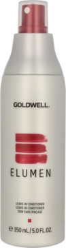 Goldwell Elumen odżywka bez spłukiwania do włosów. Szara butelka 150ml z czerwonym logo, widok przód.