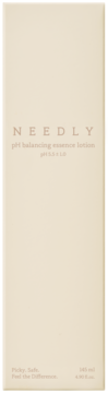 NEETLY pH balancing essence lotion 140ml w beżowej butelce, widok z przodu, lekko kwaśna, bezalkoholowa formuła.