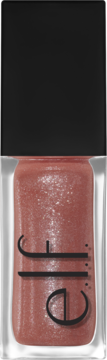 e.l.f. Glow Reviver Glimmer Lip Oil Princess Cut w przezroczystej tubce, shimmery brzoskwiniowy olejek, widok z przodu.