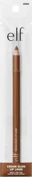 e.l.f. Cream Glide Lip Liner Spill The Tea, kremowa konturówka do ust w brązowej kredce, widok z przodu.