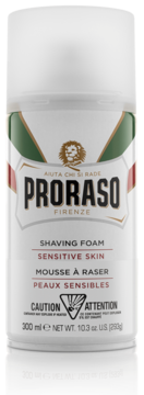 PRORASO Sensitive Skin ,pianka do golenia skóry wrażliwej, z Zielona Herbatą i Owsem,przód