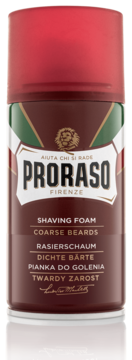 PRORASO Coarse Beards ,pianka do golenia, zmiękczająca, do twardego zarostu,przód