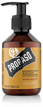 PRORASO Wood & Spice ,szampon do brody, oczyszczający,przód