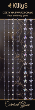 KillyS dżety na twarz i ciało. Zestaw przezroczystych, okrągłych i holograficznych gwiazdek do makijażu.