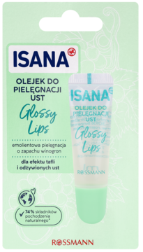 ISANA Glossy Lips ,olejek do ust, pielęgnacyjny,przód