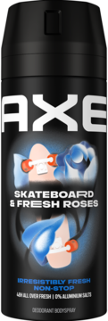 AXE Skateboard & Fresh Roses ,dezodorant w sprayu, dla mężczyzn, 48h,przód