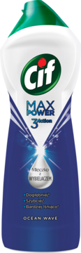 CIF Max Power 3 Action,mleczko z wybielaczem, Ocean Wave,przód