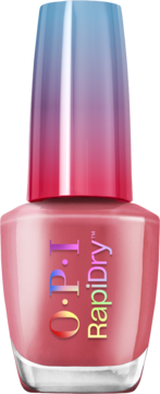 OPI lakier szybkoschnący RapiDry Dry And Dash, różowa butelka z napisem OPI i gradientową zakrętką.