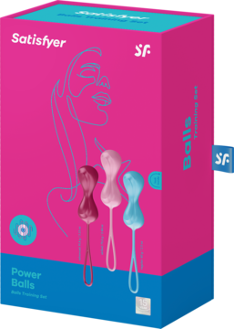 SATISFYER Power Balls ,kulki gejszy w kształcie klepsydry, różne wagi,przód