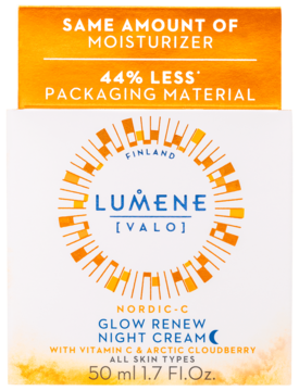 LUMENE Valo Nordic-C,krem do twarzy, rozświetlający, na noc,przód