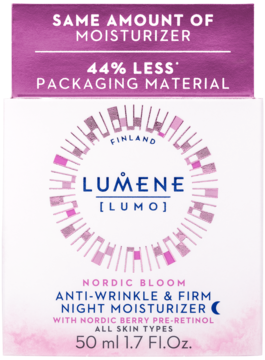 LUMENE Lumo Nordic Bloom,krem do twarzy, przeciwzmarszczkowo-ujędrniający, na noc,przód