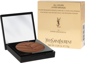 YVES SAINT LAURENT All Hours Hyper Bronze ,puder do twarzy, brązujący, nr 04 Warm Sandalwood,przód