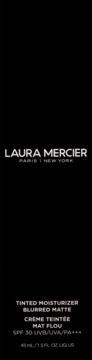 Laura Mercier Tinted Moisturizer Blurred Matte SPF 30, matujący krem BB, czarne opakowanie, widok z przodu.
