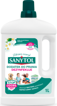 SANYTOL ,płyn-dodatek do prania, dezynfekujący,przód