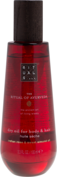 RITUALS... The Ritual Of Ayurveda ,suchy olejek do ciała i włosów, Róża Indyjska i Olejek Migdałowy,przód